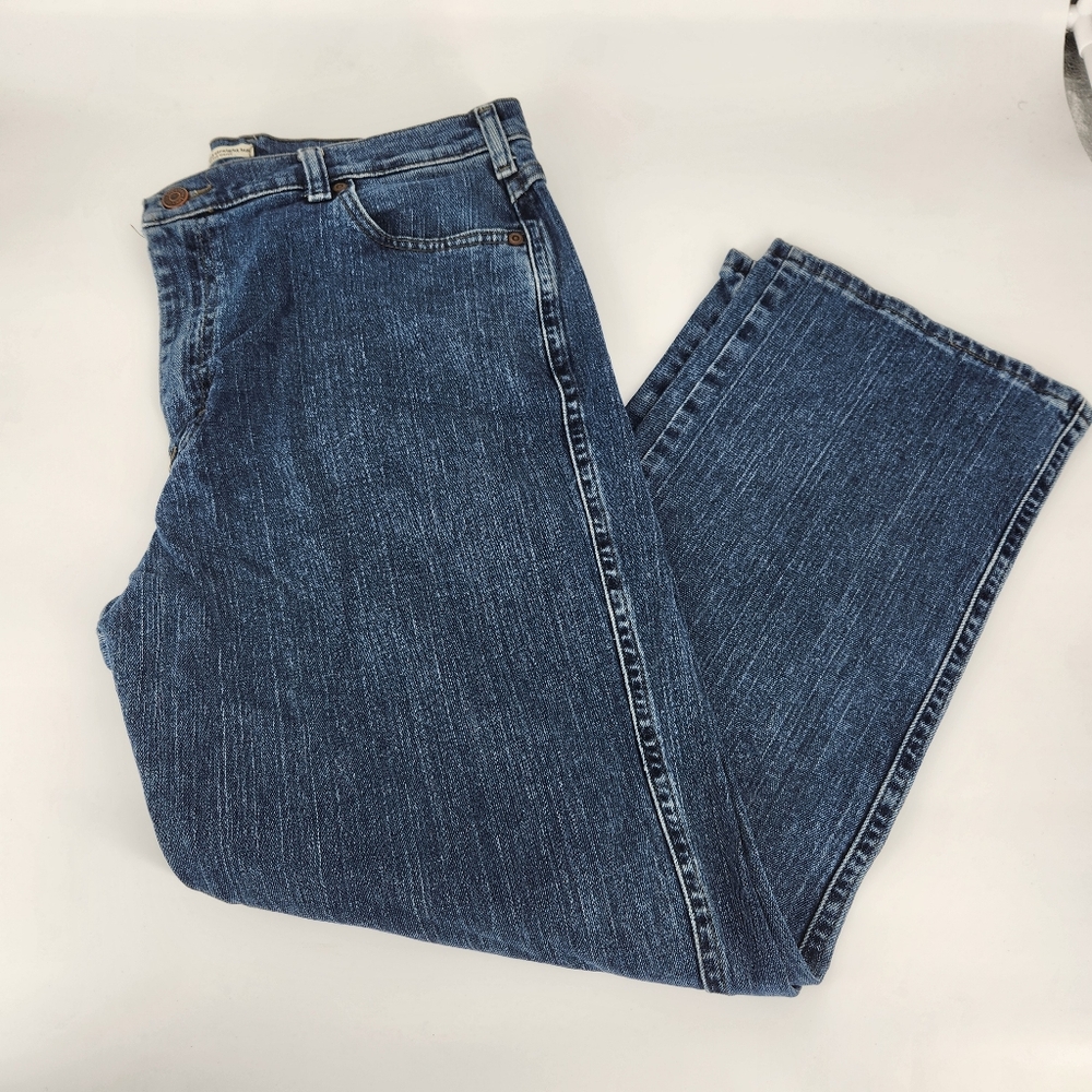 Lee Jeans Relaxed Straight Leg At The Waist Blue Jeans Women's Size 14 Short